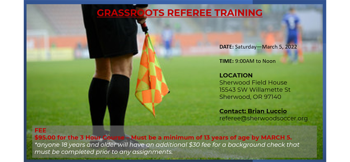 Grassroots Referee Training