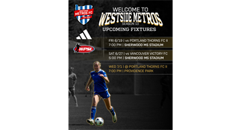 Upcoming Westside Metros WPSL Games @ SMS